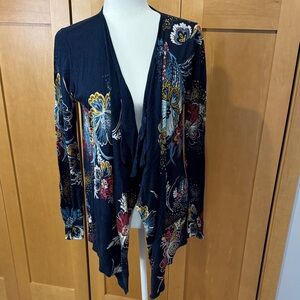 Desigual Navy and Gold Embroidered Sweater